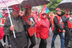 Nasi związkowcy na pikiecie w Warszawie 11 września br.