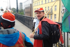 Związkowcy ze Szpitala nr 5 w Sosnowcu na pikiecie - Warszawa 14.09.2013